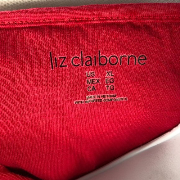 LIZ CLAIBORNE 3/4 sleeves embroidered blouse XL - Picture 5 of 6